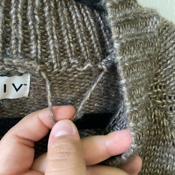 Ava & Viv Lurex Crew Neck Shimmer Knit Sweater. - Picture 6 of 6